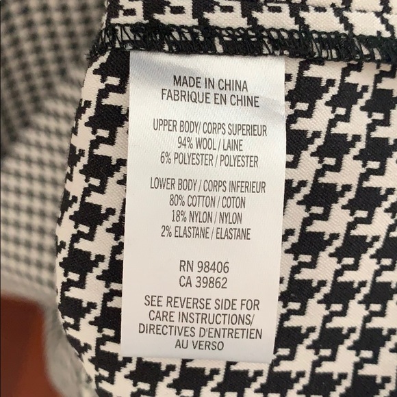 Theory Black and White Wool Dress - Picture 4 of 5